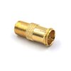 VCE RG6 Coaxial Cable Connector, Quick Push On Male to F Type Female Coax Extender Gold Plated Adapter, 5 Pack