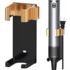 Wall Mount Holder for Dyson Airwrap Styler Hair Curling Iron Barrels, Metal Organizor Storage Rack Suitable for Various Curly Hair Sticks,Aluminum (Black&Golden)