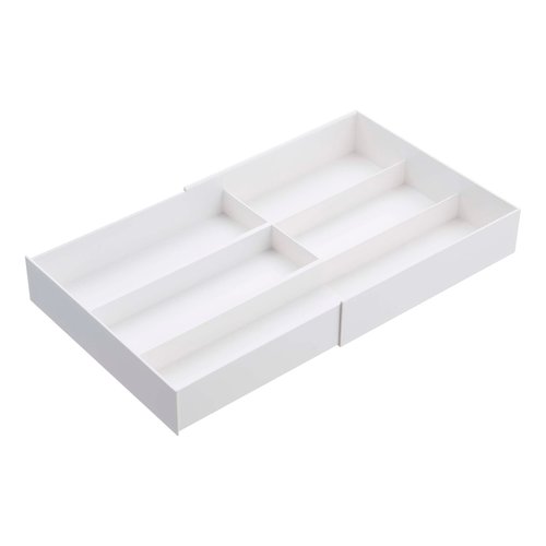 YAMAZAKI Home Tower Expandable Cutlery Drawer Organizer - Kitchen Silverware Utensil Storage Tray - Expandable Ii - Abs Plastic