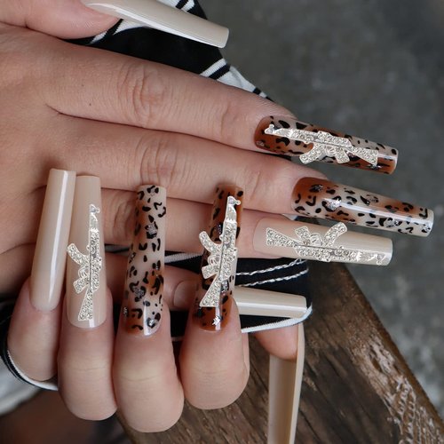 KACHIMOO Alloy Gun Nail Charms,Shiny Diamonds 3D Metal Gun Nail Art Charms Gun Charms for Nails Nail Rhinestones for Nail Art Decorations Nail Accessories,10pcs (Silver)