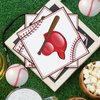 HFBOBP 50PCS Baseball Paper Napkins 13 x 13 Inches Luncheon Napkins Cocktail Napkins Disposable Sports Theme Decorations for Kids Baby Shower,Birthday Party,Baseball Theme Party Supplies