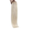 Sunny Sew in Human Hair Extensions Blonde Hair Extensions Real Human Hair Weft Platinum Blonde Human Hair Extensions Sew in Hand Tied Weft Hair Extensions Human Hair 18inch 100G