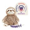 warmies Microwavable & Weighted Stuffed Animals, Sloth - Heated Stuffed Animal Plushie for Warmth & Comfort - Cute Soft Plush Toys for Boys, Girls, Babies & Toddlers