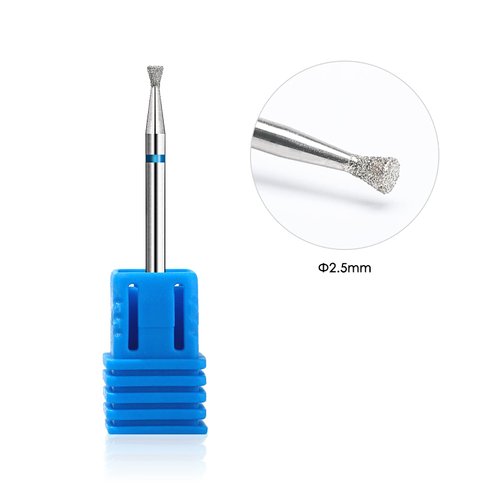 NMKL38 3/32" Diamond Nail Drill Bit Rotary Cuticle Clean Burr Nail Art File for Electric Drill Machine Manicure Pedicure Tool (03D-Medium)
