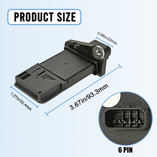 Mass Air Flow Sensor MAF Sensor Compatible with Ford Escape Expedition Explorer F150 F250 F350 Lincoln MKX MKZ Navigator Town Car Mercury Mariner Mountaineer Replaces 3L3Z-12B579-BA MAF0012