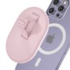 AUROX Magnetic Phone Grip Holder for MagSafe, Phone Grip Strap Holder as Kickstand, Magnetic Finger Phone Grip Stand Holder, Compatible with iPhone 16/15/14/13/12 Series, Sakura Pink