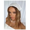 SHENHE Women's Head Scarf Elastic Eyelet Embroidered Headband Hair Bandana Head Kerchief White One-Size
