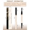 Eyebrow Pencil-2Pcs Dark Brown Retractable Eye Brow Pencil with Brow Brush,Long-Lasting Waterproof Eyebrow Tint Pen,Eyebrow Pencil for Fill & Sculpt Brow,Create Natural Eye Brow Makeup for Women-03