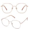 SOJOS Classic Square Blue Light Blocking Glasses for Women Men Stylish Computer Glasses SJ1137, Rose Gold Frame/Anti-Blue Light Lens