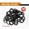 Oil Drain Plug 50Pcs O-Ring Seals, Nitrile Rubber O Ring Gasket Ring, Motorcycle Drain Plug O-Rings, Compatible with Harley Models Transmission and Primary Drain Plugs (Black)