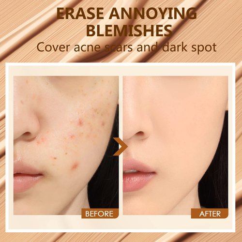 VERONNI Liquid Concealer Makeup,Mutil-Use Full Coverage Concealer and Color Corrector for Acne Dark Spots Blemishes and Under Dark Circles,Waterproof Long Lasting (LC-02)