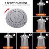 High Pressure Shower Head with 11 IN Adjustable Arm, HarJue Rainfall Showerhead with Shower Arm-Make Water Flow Down Vertically for Better Bathing Experience(5 In, Chrome)