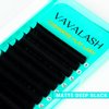 VAVALASH Cashmere Faux Mink Ellipse Flat Lashes 0.15 0.2mm C D Curl 6-17mm Soft Lightweight Classic Lash Extensions Matte Split Tip Natural Eyelash Extensions Professional Salon Use(0.15-C-8-15mm)