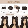 HANYUDIE Space Bun Hair Pieces 2PCS Claw Clip in Hair Bun Mini Bun Hair Scrunchies Extension for Women Girls Natural Black