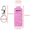 Duufin 20 Pieces Chapstick Holder Keychain Lip Balm Holder Neoprene Lipstick Keychain Holder with 20 Pieces Metal Clip Cords for Chapstick Tracker and Safeguard