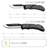 OUTDOOR EDGE 3.5" RazorLite EDC Knife. Pocket Knife with Replaceable Blades and Clip. The Perfect Hunting Knife for Skinning Deer. Gray with 6 Blades
