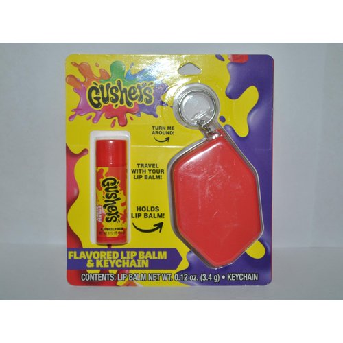 Gushers Strawberry Flavored Lip Balm & Keychain 0.12 oz (Pack of 1)