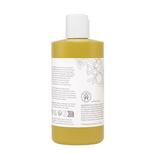 MÜHLE Organic Shower Gel | Refreshing Body Wash and All-Natural Cleanser with Essential Oils | BDIH Certified | 100% Vegan | 250mL (8.45 oz) Liquid Bottle Soap