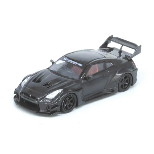1:64 Scale Diecast Model Car Compatible with LB-Silhouette Works GT Nissan 35GT-RR Black Carbon Limited Edition by Inno64 IN64-LBWKR35-FC