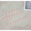 Enppode Square Press on Nails, 24PC/Set, Acrylic, Nude, French Tip, Short, False Nails for Women, Daily Matching