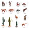 Fantarea Simulation Ancient Biological Model Figures Playsets 14 PCS Prehistoric Animals Primitive Humans Cavemen Living and Hunting Scene Toys for Boys Girls Kids