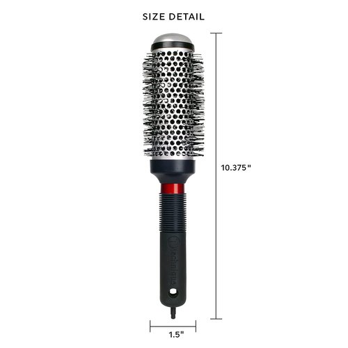 Cricket Technique #350 1.5” Thermal Hair Brush Seamless Barrel Styling Hairbrush Anti-Static Tourmaline Ionic Bristle for Blow Drying Curling All Hair Types