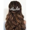 Unicra Rhinestone Bride Wedding Hair Pins Bridal Hair Clips Crystal Hair Piece Decorative Bridesmaids Hair Accessories for Women and Girls Pack of 2 (A-Silver)