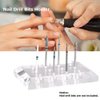 Anself Nail Drill Bits Holder File Bit Exhibition Stand Nail Grinding Stone Head Display Base