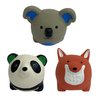 Multipet MiniPet Latex Round Animals 2.5" Dog Toy (3 Pack Bundle)