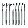 Moody Tools 58-0151 8-Piece Open End Wrench Set, Black