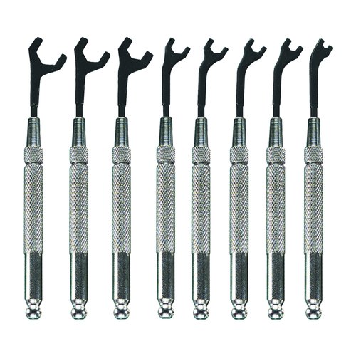 Moody Tools 58-0151 8-Piece Open End Wrench Set, Black