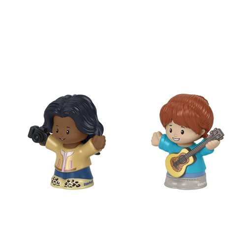 F-Price Toy Figure Pack ~ Story Starter Figure Set - HBW68 ~ Photographer and Ukulele Player Figures, Brown, Blue, Gray