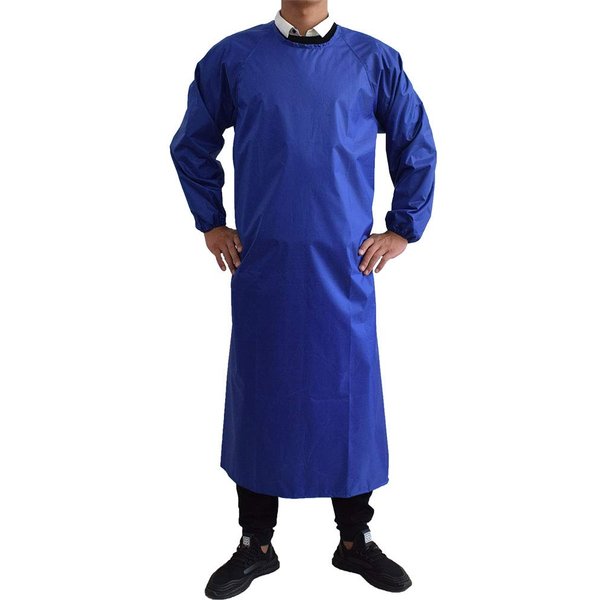 Waterproof Aprons with Long Sleeves, Chemical Resistant Aprons for men MD008Blue