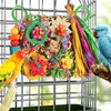Bird Toys, Parakeet Toys Bird Foraging Toys Grass Mat Climbing Wall for Parakeet,Parrot,Cockatiel,Conure,Lovebird,Budgie Cage Small to Medium Birds (Warm Sun)