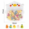 Abincee 30/50PCS Assortment Rubber Ducks Bath Toys with Storage Net,Soft Baby Shower Accessories Bathtub Toy Organizer Pool Toys for Toddlers (50)