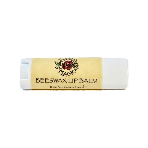 Beeswax Lip Balm, Unscented, Raw Beeswax and Lanolin, Viking Lip Balm, Moisturize and Protect .15 oz