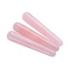 JIC Gem 1pc Crystal Massage Wand for Acupuncture Therapy Pointed Stick Treatment Gua Sha Scraping Tool Rose Quartz
