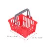 Kisangel Mini Shopping Basket 20Pcs Dollhouse Grocery Basket with Handles Plastic Picnic Basket for Pretend Play Toys, Red