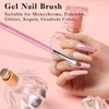 Nail Art Brushes Dpolla 7PCS Nail Art Brush Set Gel Polish Nail Art Design Pen Painting Tools with Nail Extension Gel Brush, Builder Nail Gel Brush, Nail Art Liner Brush and Nail Dotting Pen Salon Perfect For Home DIY Manicure