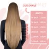 Fshine Sew in Genius Weft Real Human Hair Extensions for Women Highlight Genius Weft Hair Extensions Ash Blonde Highlight with Platinum Blonde Human Hair 16Inch 50g