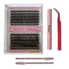CRYOLITE False Eyelashes 240pcs, 30D+40D D Curl Lash Extensions Natural and Soft, Reusable with Waterproof Bond and Seal, Tweezer and Brushes For Self Application(9-16mm MIX KIT)