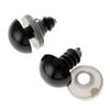 100Pcs Black Plastic Safety Eyes with Washers, Craft Eyes, for Crochet, Puppet, Plush, Stuffed Animals Making, 12mm