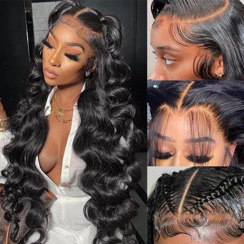 13x6 HD Lace Front Wigs Human Hair Body Wave Wigs for Women Human Hair Lace Front Wigs 26 Inch 180% Density Glueless Wigs Human Hair Wigs with Baby Hair Natural Hairlin