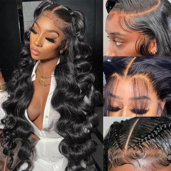 13x6 HD Lace Front Wigs Human Hair Body Wave Wigs for Women Human Hair Lace Front Wigs 26 Inch 180% Density Glueless Wigs Human Hair Wigs with Baby Hair Natural Hairlin