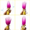 Yintlilocn 10Pack Cute TROLL DOLLS Key ring Crazy Colour Hair Figurine Kids Toy Party Decoration Good Luck Dolls Keychain Key holder