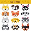 VLOMOT 12 Pcs Dog Party Favors Felt Masks - Puppy Party Decorations with 12 Styles - Dog Birthday Party Supplies for Dog Pinata, Goodie Bag Fillers