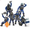 Ulanlan Special Forces Mini Military Action Figure with Weapons and Accessories Building Blocks Playset, 8 PCS Multiple Movable Joints SWAT Police Figure, Best Gift for Boys 8 9 10