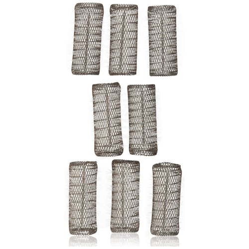 2 Pack (TOTAL 8 ROLLERS w/ 8 Pins) HAIR STYLING BRUSH ROLLERS & PINS Hair Curlers 3" x 1 1/8" Bristles
