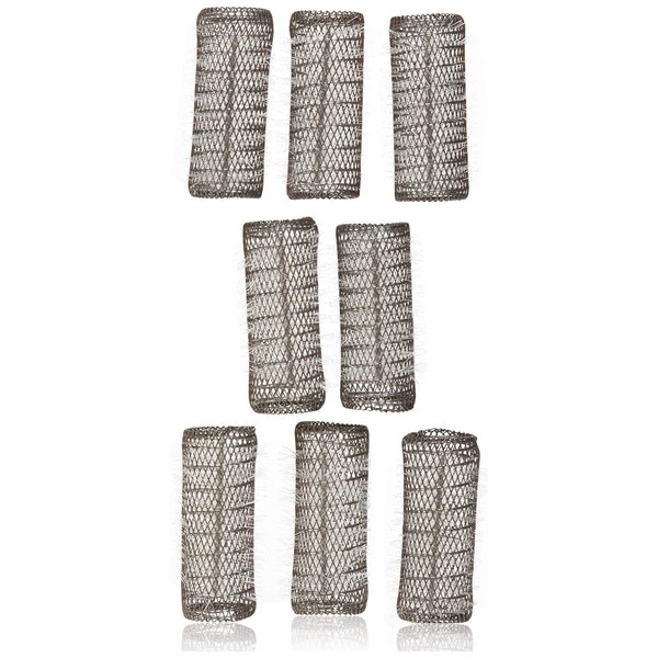 2 Pack (TOTAL 8 ROLLERS w/ 8 Pins) HAIR STYLING BRUSH ROLLERS & PINS Hair Curlers 3" x 1 1/8" Bristles