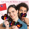 JMUQ 44Pack Valentine's Day Scratch Art Set for Kids, Heart-Shaped Rainbow Scratch Cards, Envelopes, Heart Stickers, Perfect Craft Kit for Classroom School Exchange Prizes Party Favors Creative Gifts